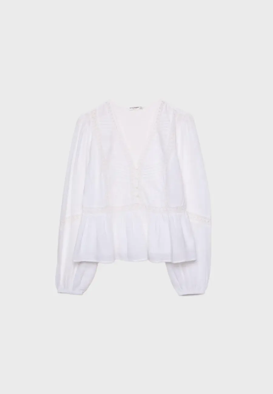 Flowing embroidered blouse