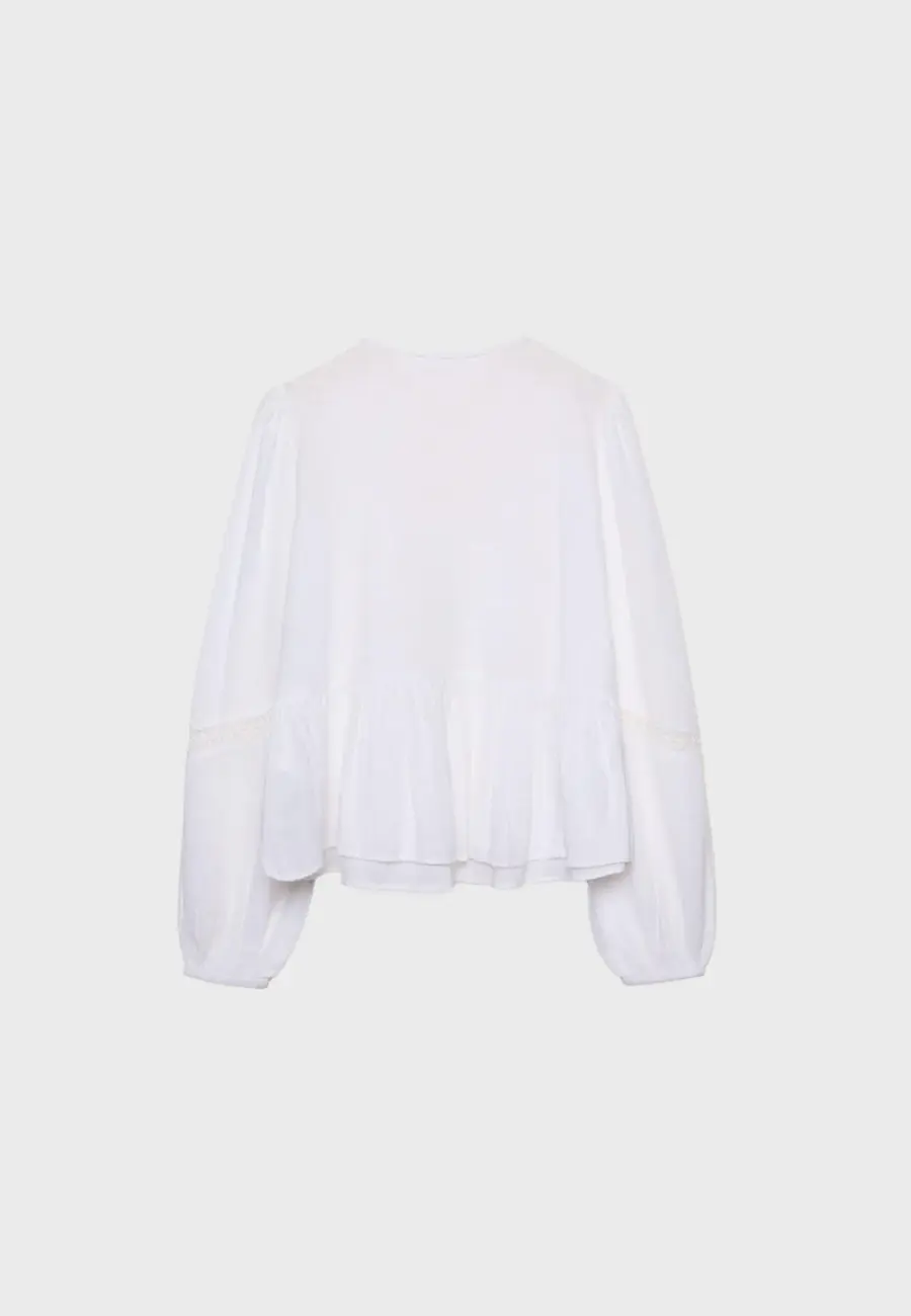 Flowing embroidered blouse