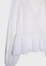 Flowing embroidered blouse