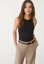 FLOWING STRAIGHT-LEG SMART TROUSERS WITH BELT