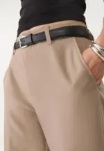 FLOWING STRAIGHT-LEG SMART TROUSERS WITH BELT