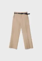 FLOWING STRAIGHT-LEG SMART TROUSERS WITH BELT