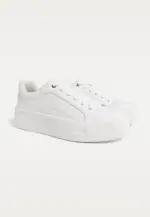 White platform trainers