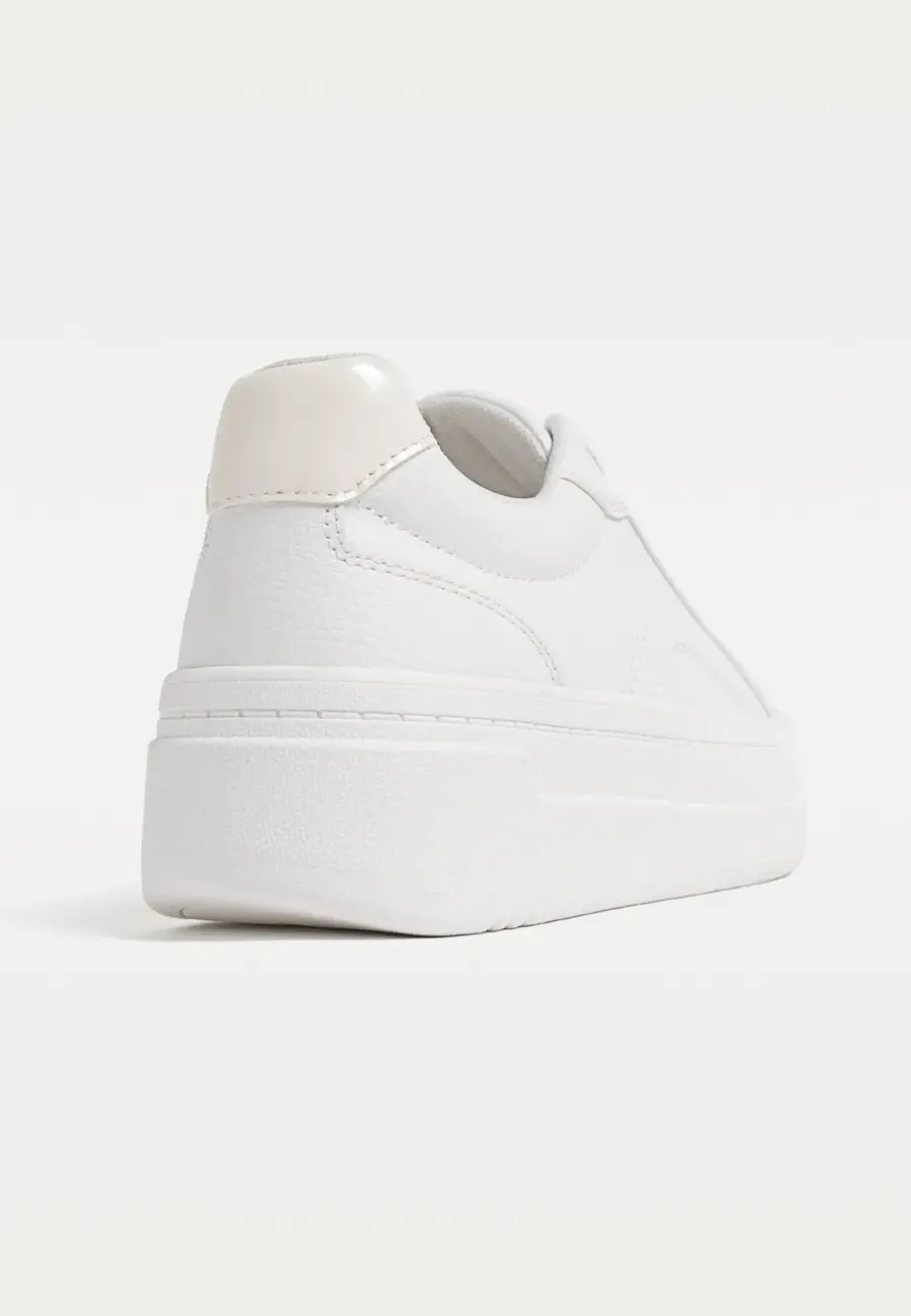White platform trainers