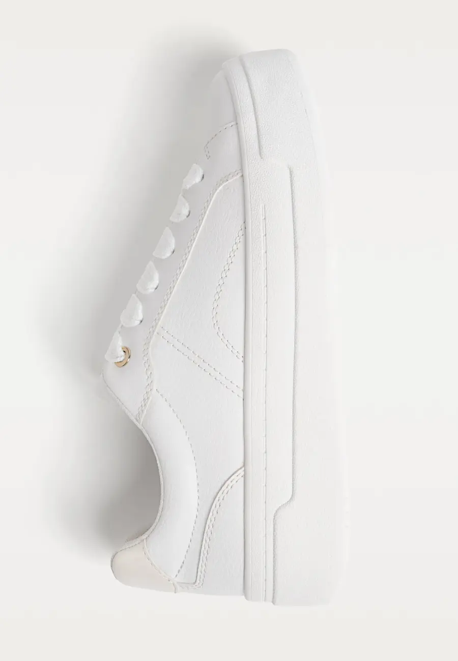 White platform trainers