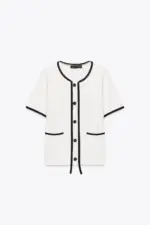 CARDIGAN WITH CONTRAST TRIMS