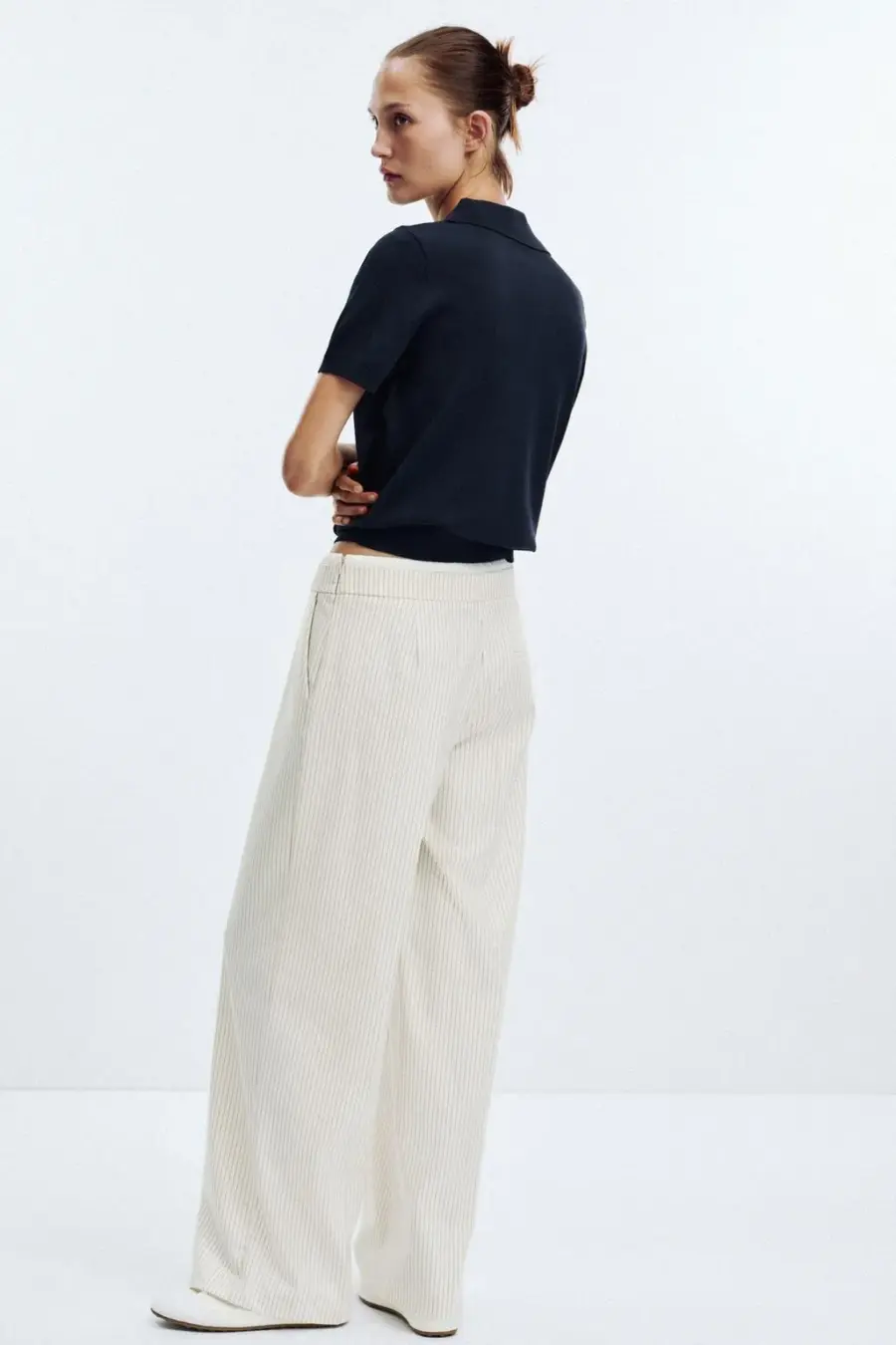 WIDE-LEG TROUSERS WITH DOUBLE WAISTBAND
