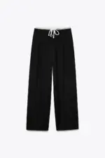 DOUBLE WAIST WIDE LEG PANTS
