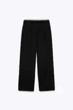 DOUBLE WAIST WIDE LEG PANTS