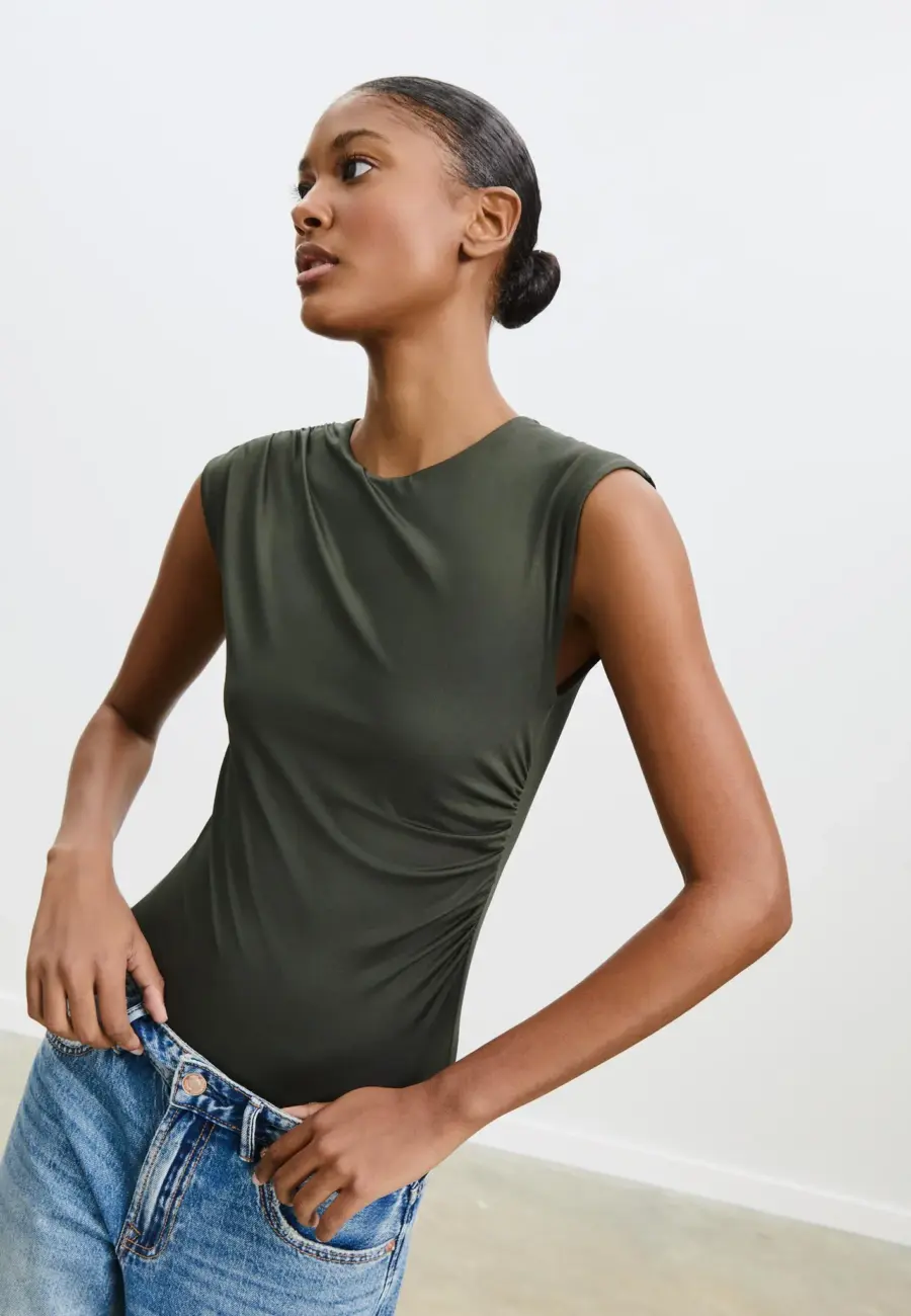 Gathered bodysuit
