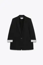 PRINTED CUFF BLAZER