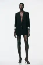 PRINTED CUFF BLAZER