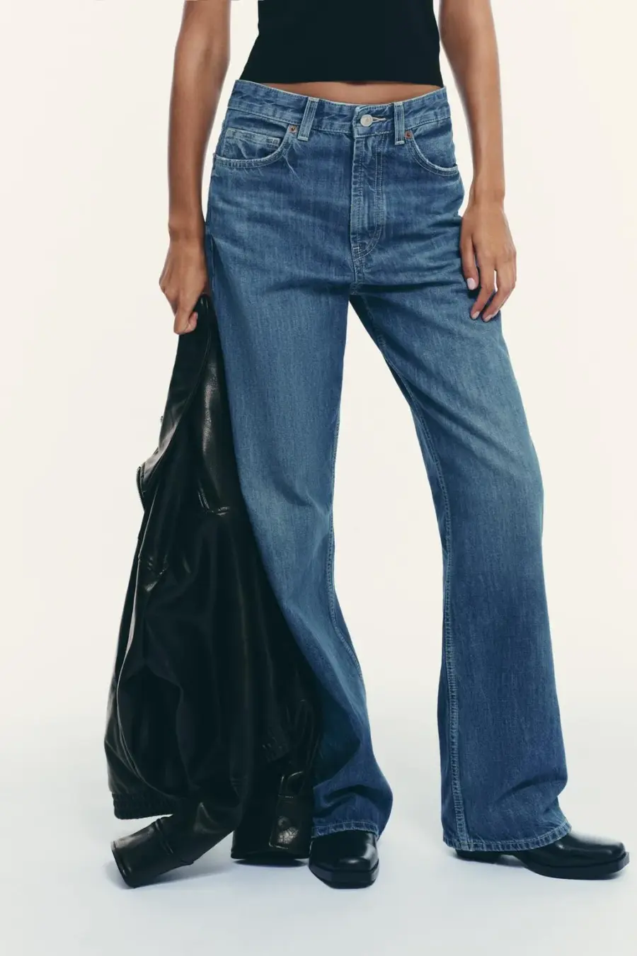 TRF WIDE-LEG HIGH-WAIST FULL-LENGTH JEANS