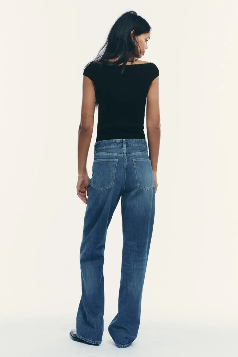 TRF WIDE-LEG HIGH-WAIST FULL-LENGTH JEANS