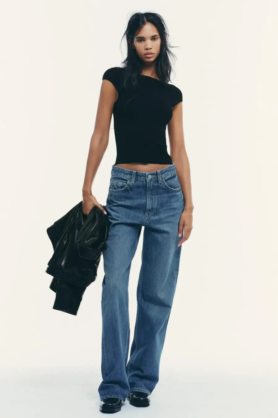 TRF WIDE-LEG HIGH-WAIST FULL-LENGTH JEANS