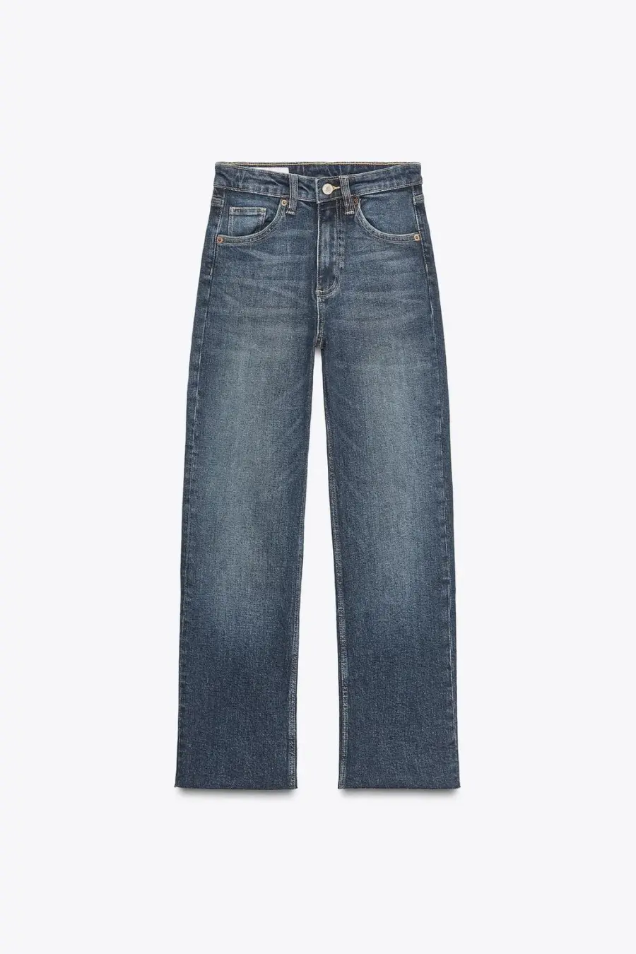 TRF HIGH-WAIST CROPPED FLARE JEANS