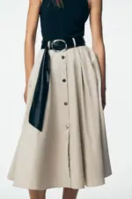 BELTED COMBINATION DRESS