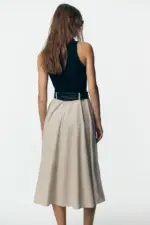 BELTED COMBINATION DRESS