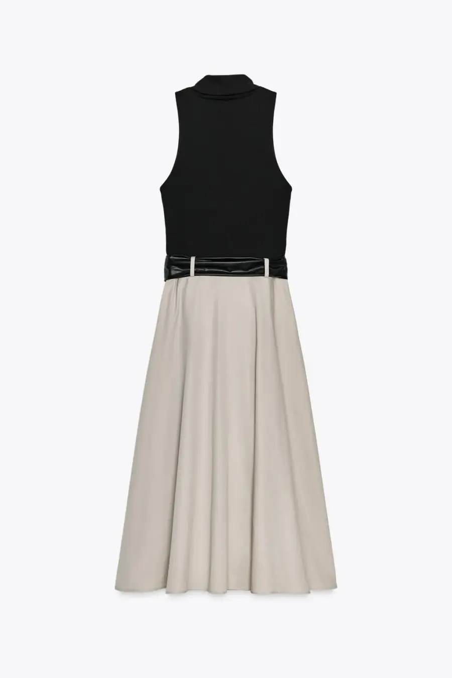 BELTED COMBINATION DRESS