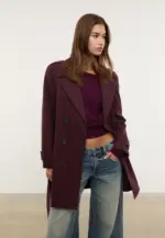 Basic regular fit trench coat with belt