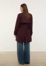 Basic regular fit trench coat with belt