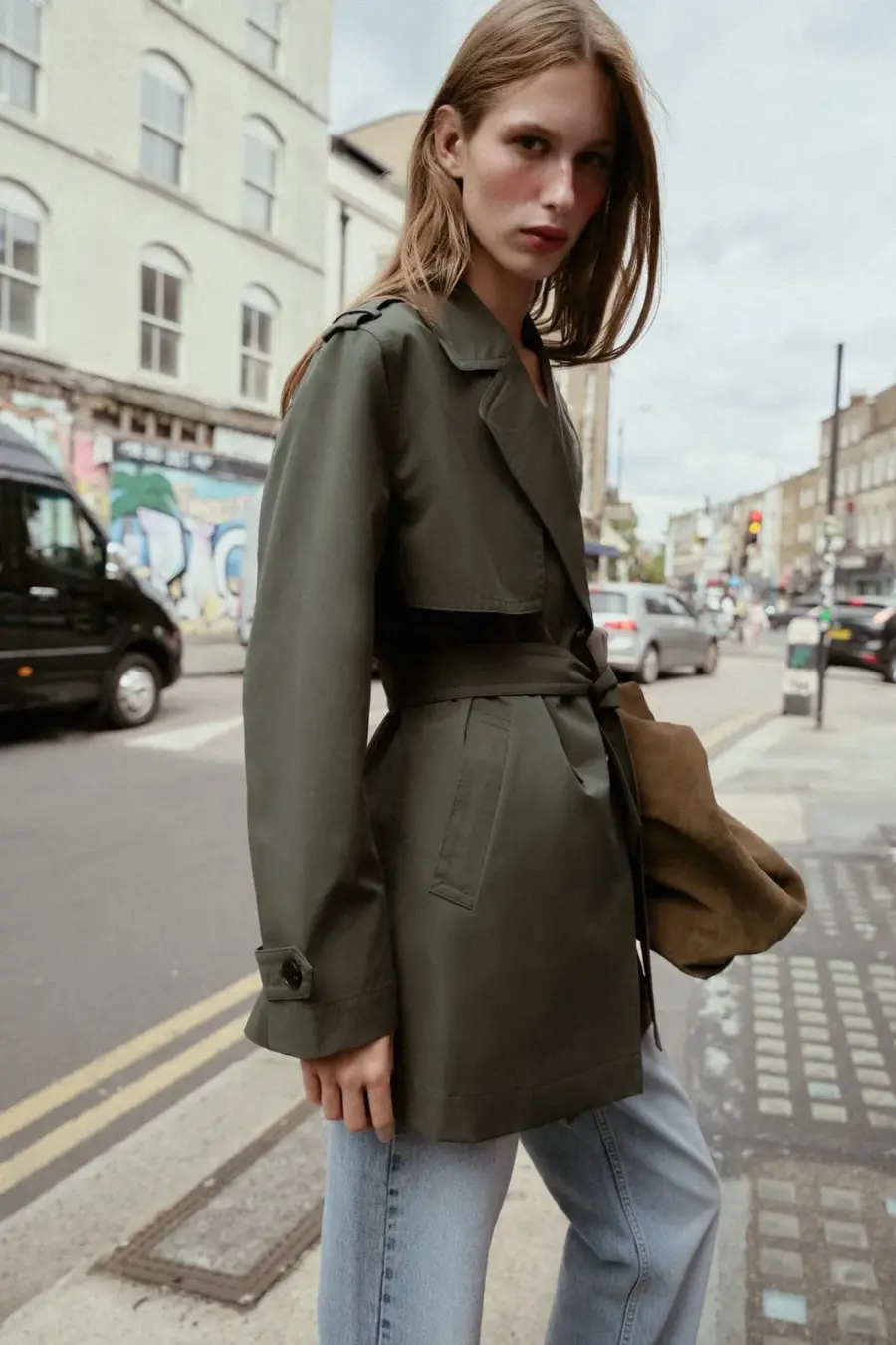 DOUBLE-BREASTED WATER REPELLENT WINDPROOF TRENCH COAT