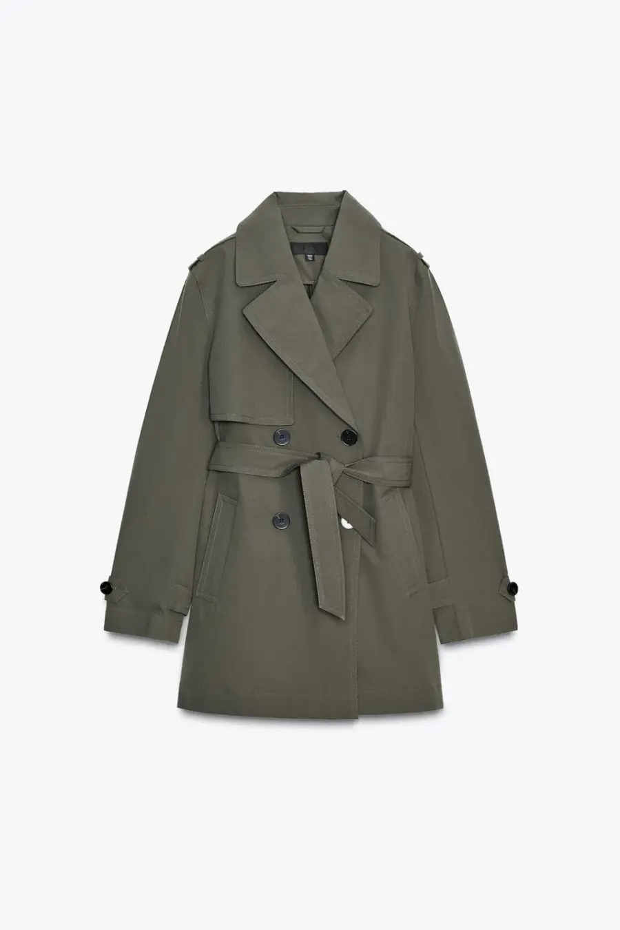 DOUBLE-BREASTED WATER REPELLENT WINDPROOF TRENCH COAT