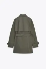 DOUBLE-BREASTED WATER REPELLENT WINDPROOF TRENCH COAT