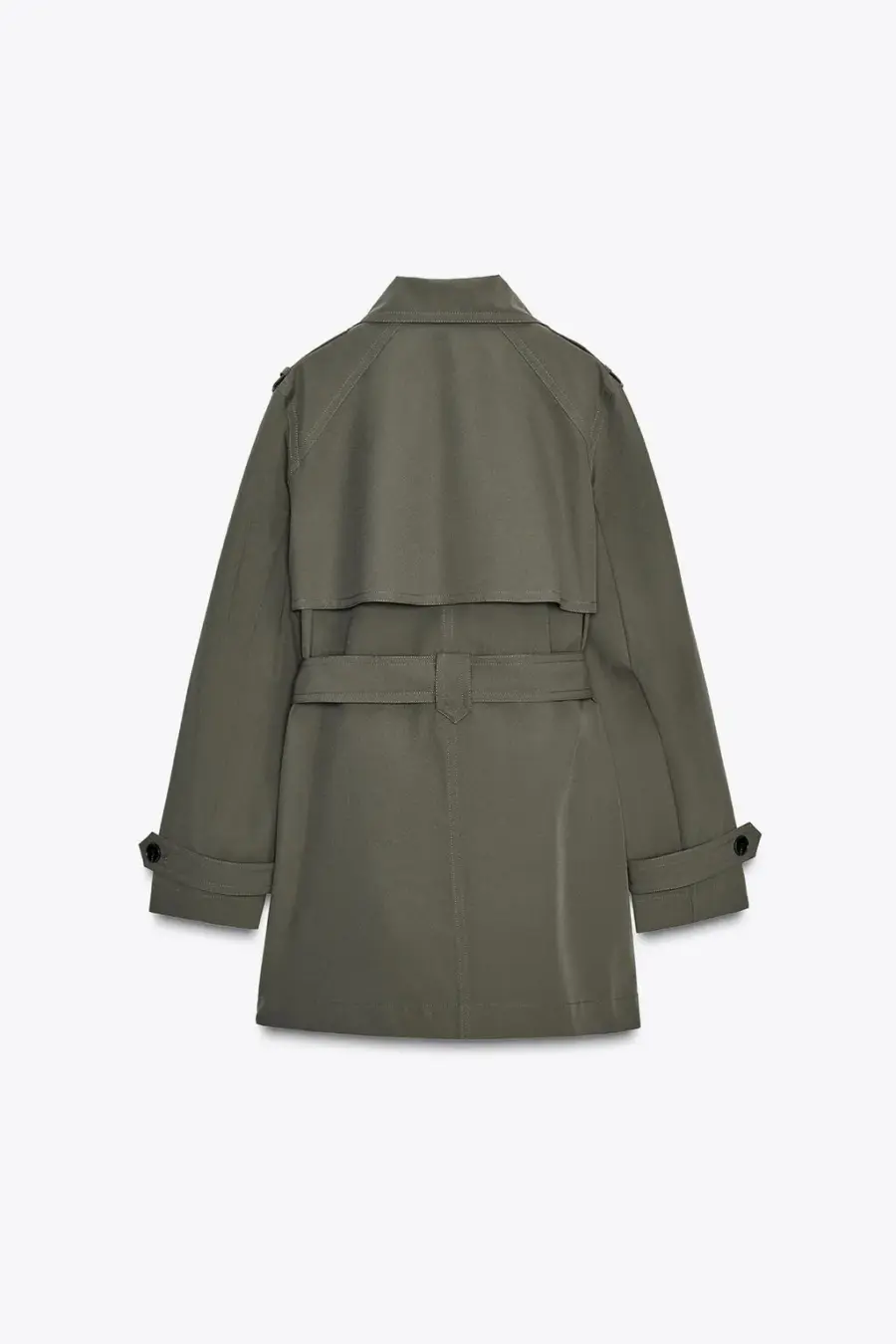 DOUBLE-BREASTED WATER REPELLENT WINDPROOF TRENCH COAT
