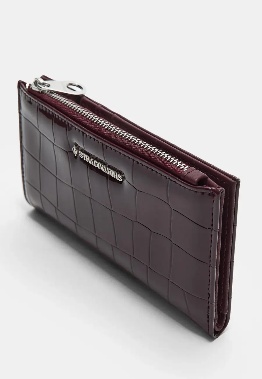 Basic mock croc wallet