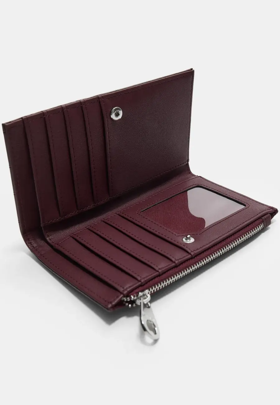 Basic mock croc wallet