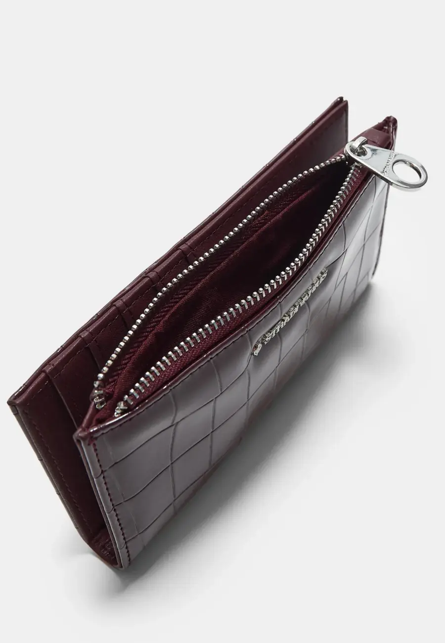 Basic mock croc wallet