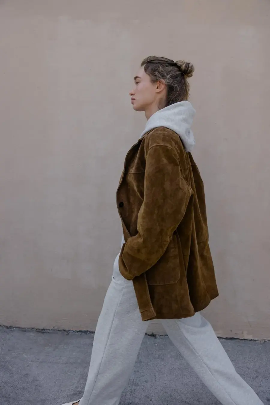 WIDE-LEG PLUSH TROUSERS