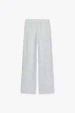 WIDE-LEG PLUSH TROUSERS
