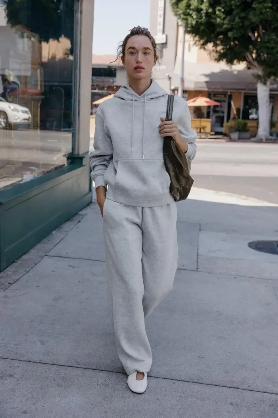 WIDE-LEG PLUSH TROUSERS