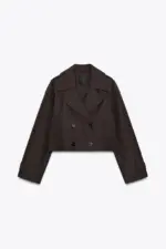 DOUBLE-BREASTED SHORT TRENCH COATDOUBLE-BREASTED SHORT TRENCH COAT