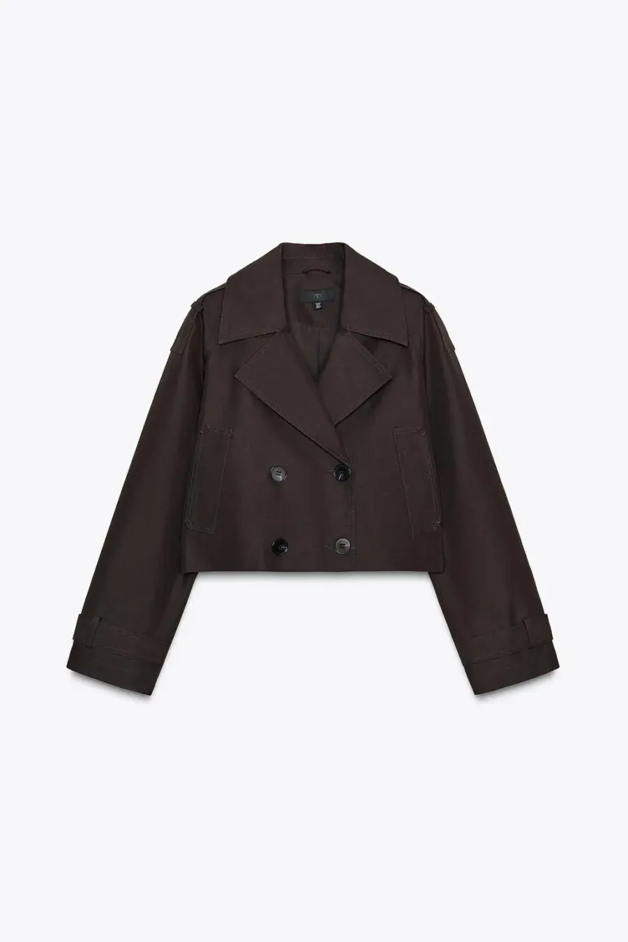 DOUBLE-BREASTED SHORT TRENCH COATDOUBLE-BREASTED SHORT TRENCH COAT