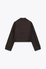 DOUBLE-BREASTED SHORT TRENCH COATDOUBLE-BREASTED SHORT TRENCH COAT