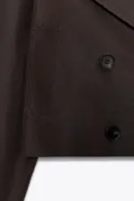 DOUBLE-BREASTED SHORT TRENCH COATDOUBLE-BREASTED SHORT TRENCH COAT