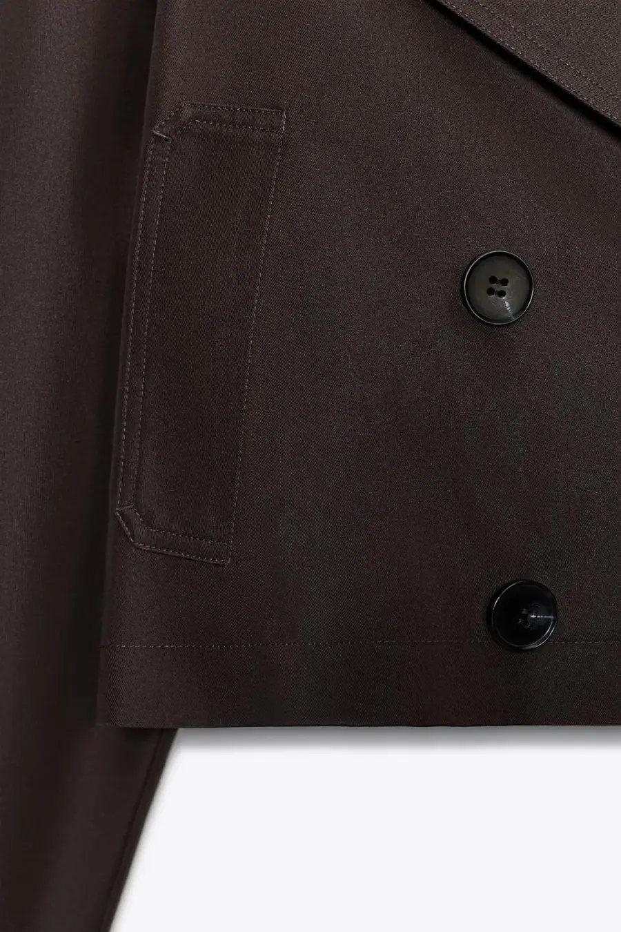 DOUBLE-BREASTED SHORT TRENCH COATDOUBLE-BREASTED SHORT TRENCH COAT