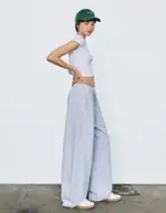 Soft fabric barrel pants