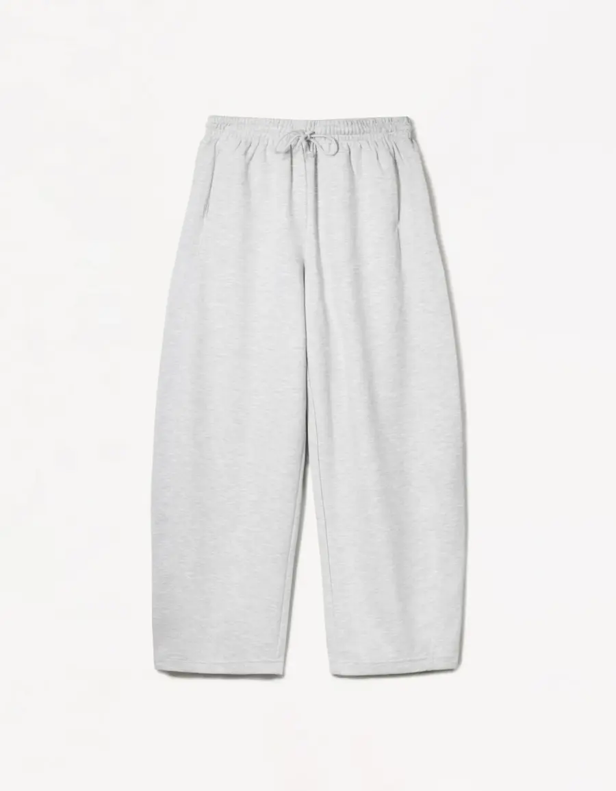 Soft fabric barrel pants