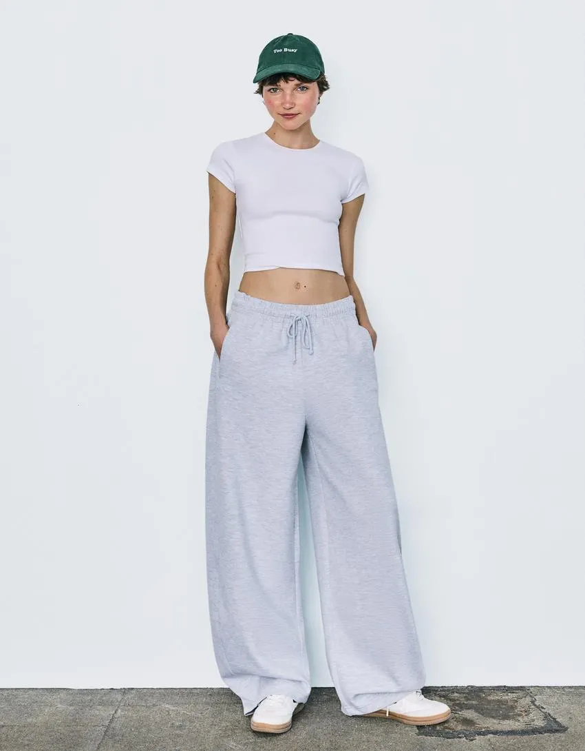 Soft fabric barrel pants
