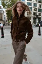 HERRINGBONE TROUSERS WITH BELT