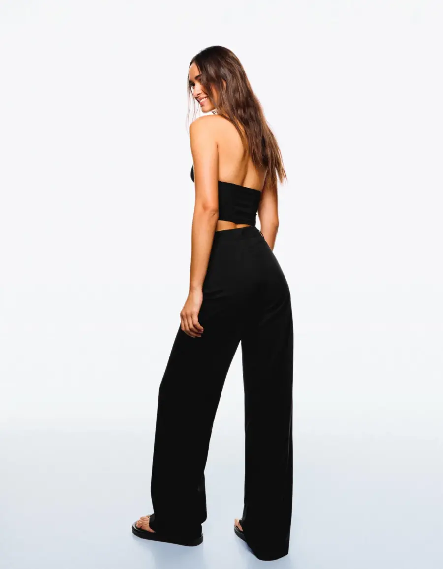Wide leg trousers