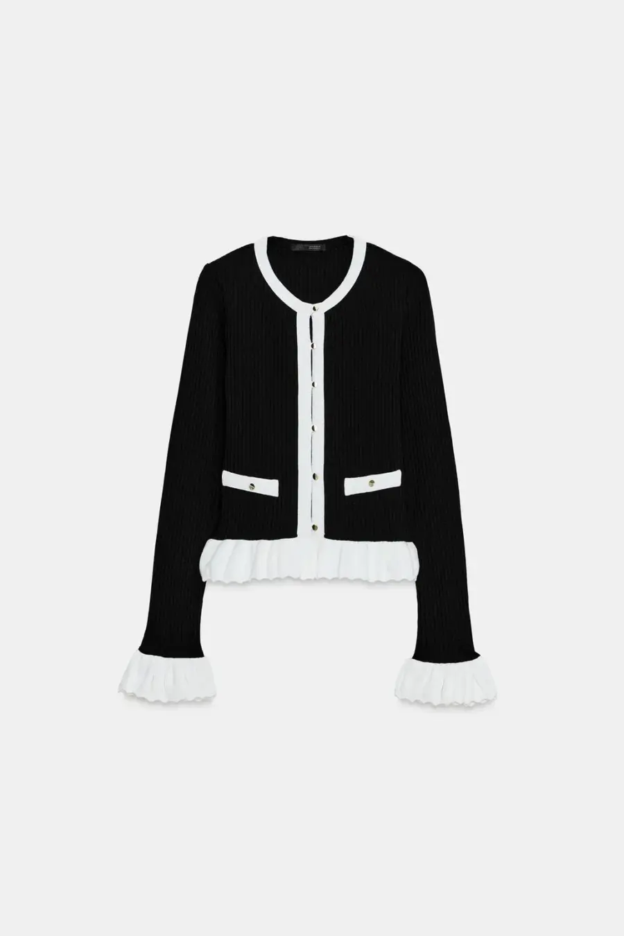 CONTRAST KNIT CARDIGAN