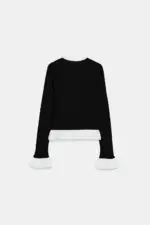 CONTRAST KNIT CARDIGAN