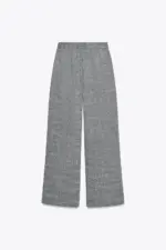 FLECKED WIDE-LEG TROUSERS