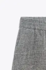 FLECKED WIDE-LEG TROUSERS