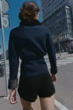 CONTRAST KNIT FAUX FUR CARDINGAN